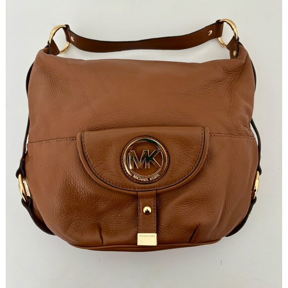 Michael Kors Pebbled Leather Bag Fulton Hobo Slouchy Boho Luxe Quiet Luxury - Picture 15 of 16